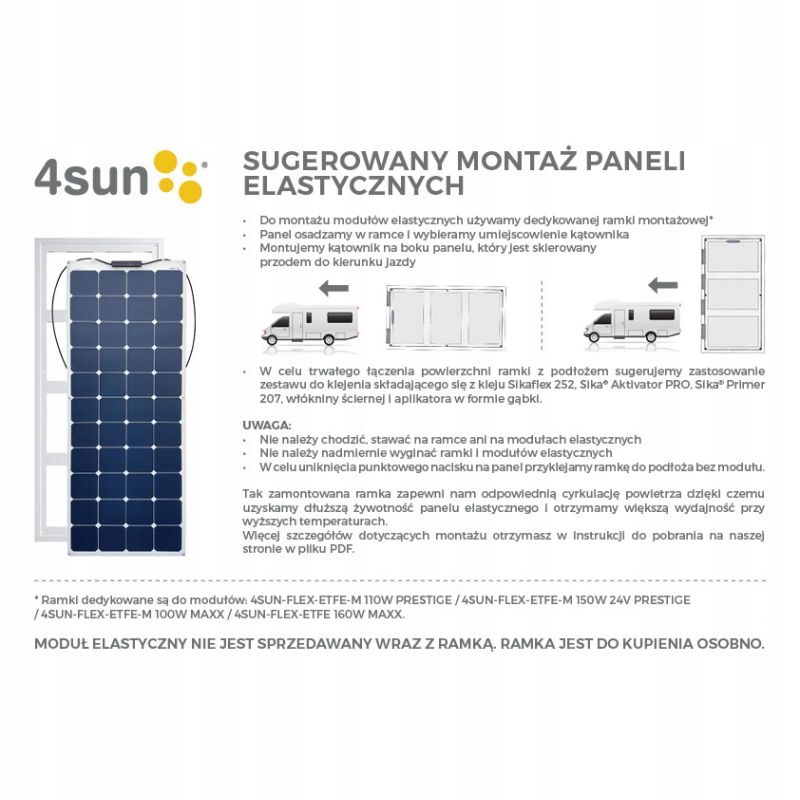 PANEL ELASTYCZNY 4SUN-FLEX-ETFE 190W MAXX Flexible Marka Maxx