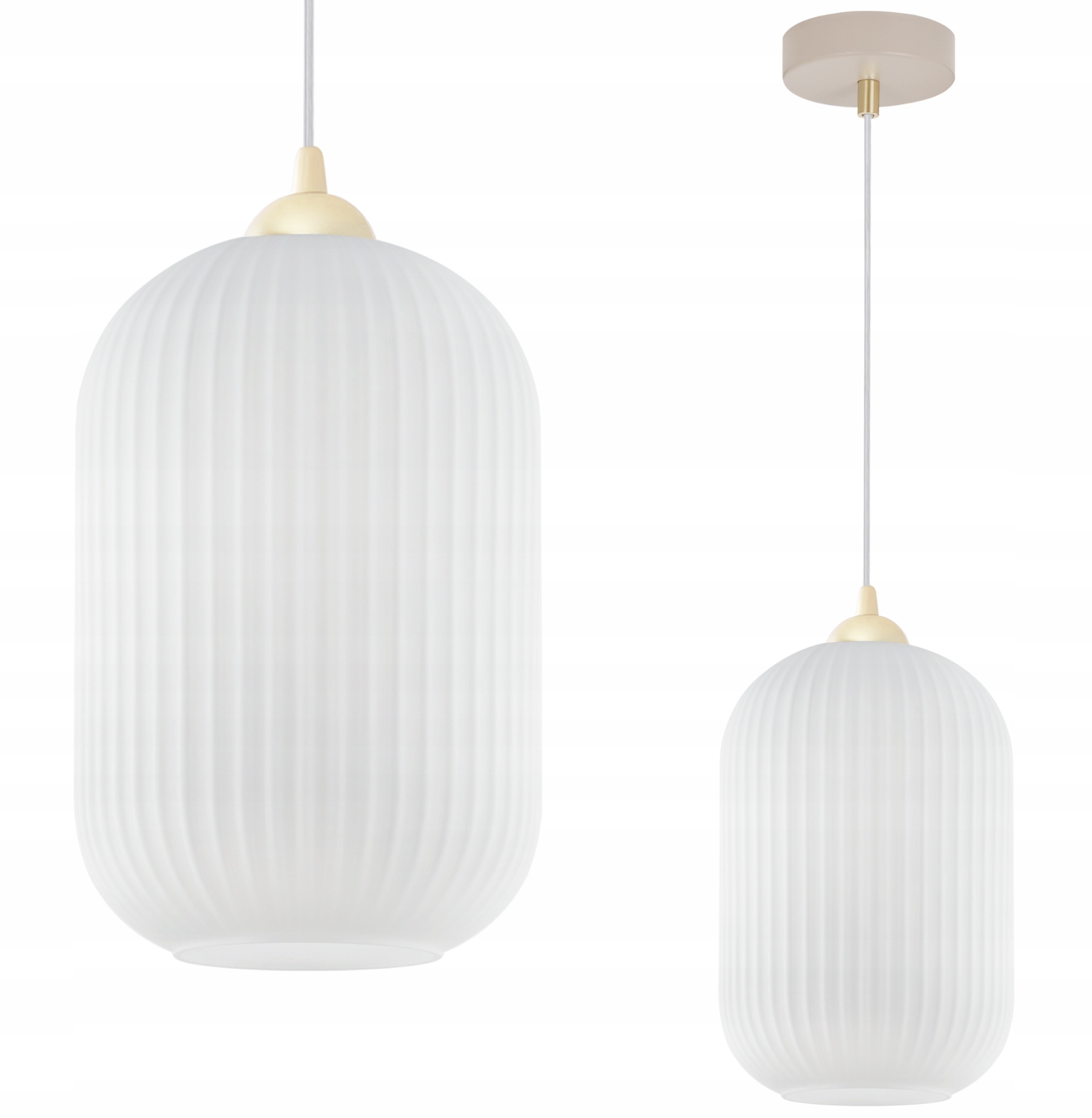 Závěsná Stropní Lampa Lustr Bílá Skleněná Kašmírová Béžová Do Obývacího Pokoje