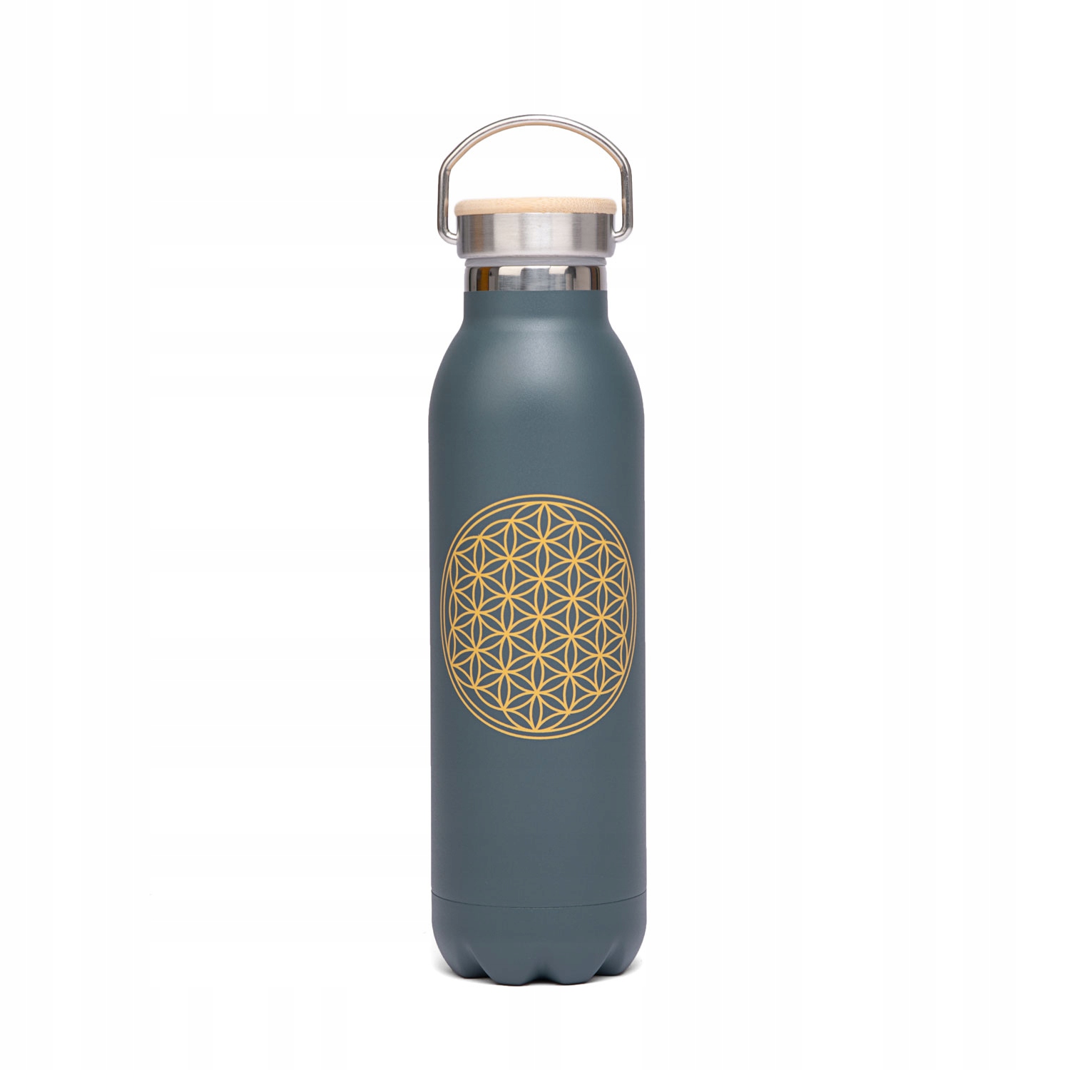 Termoláhev Bodhi 600 ml nerezová ocel Květ života antracit