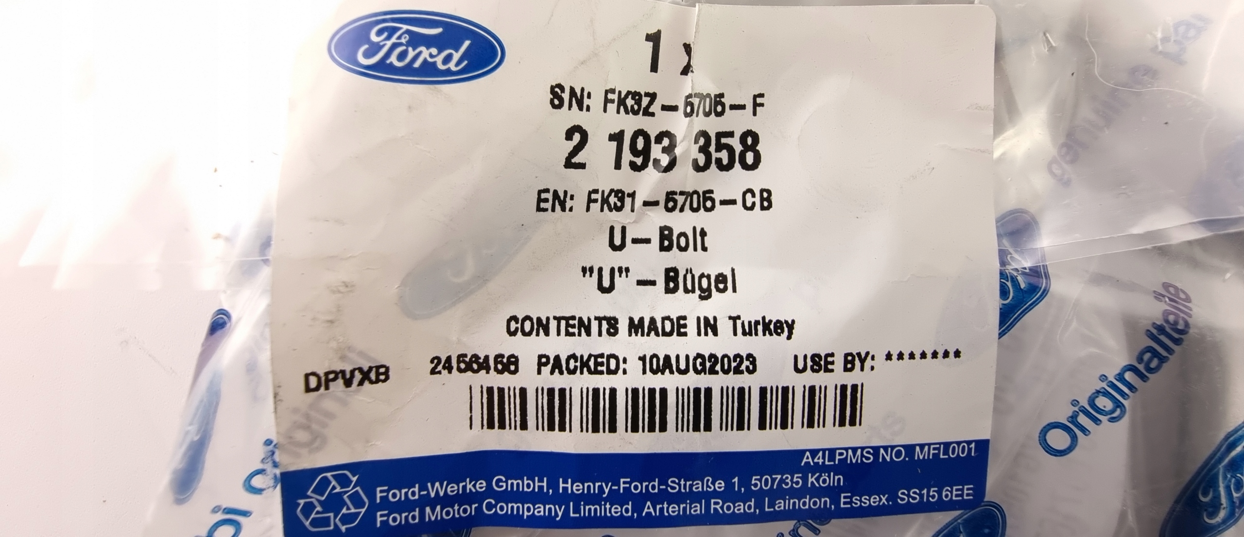 ŚRUBA U, DŁUGOŚĆ GWINTU 50 MM, M14 TRANSIT 06- 14- 2193358 _ W700212-S437 EAN (GTIN) 5905238052676