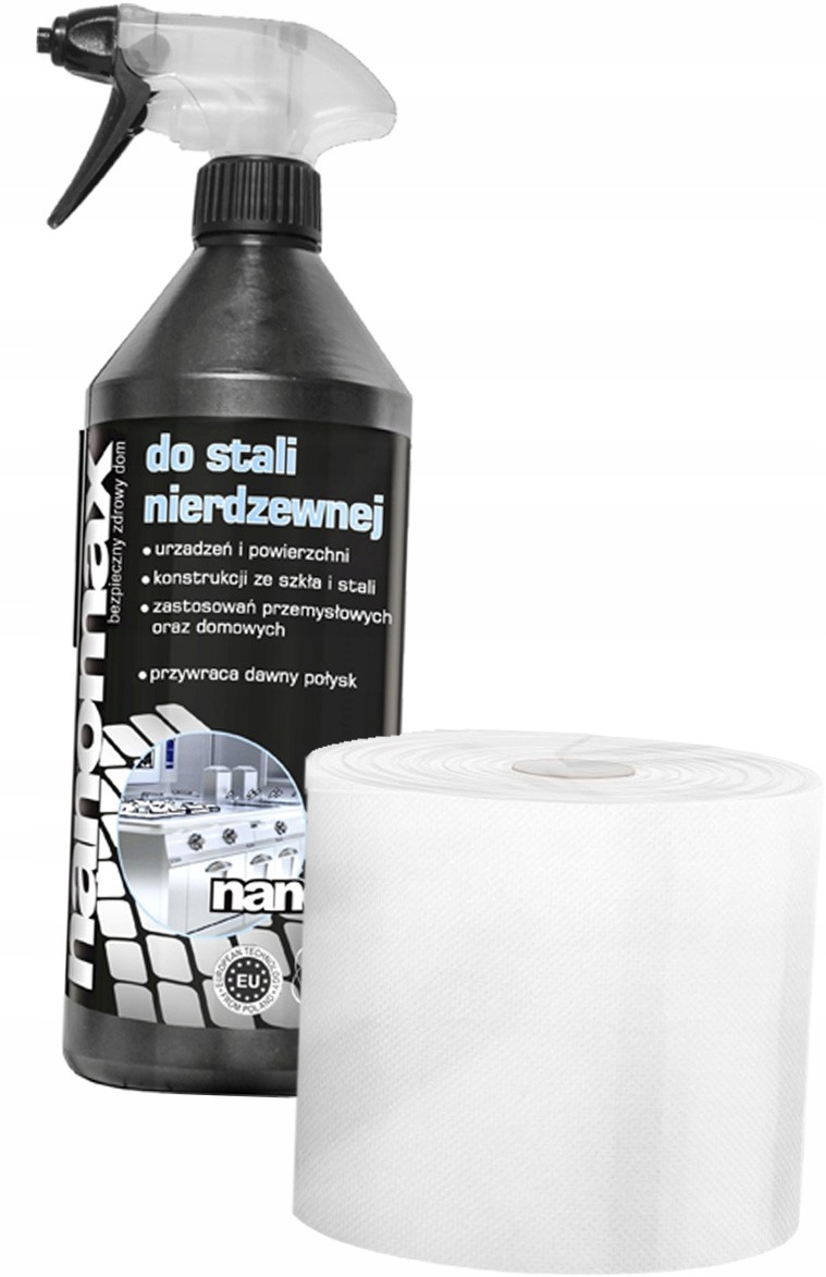 Levně Nanomax Čisticí prostředek pro péči o Nerezovou Ocel Okapů 1L Ručník