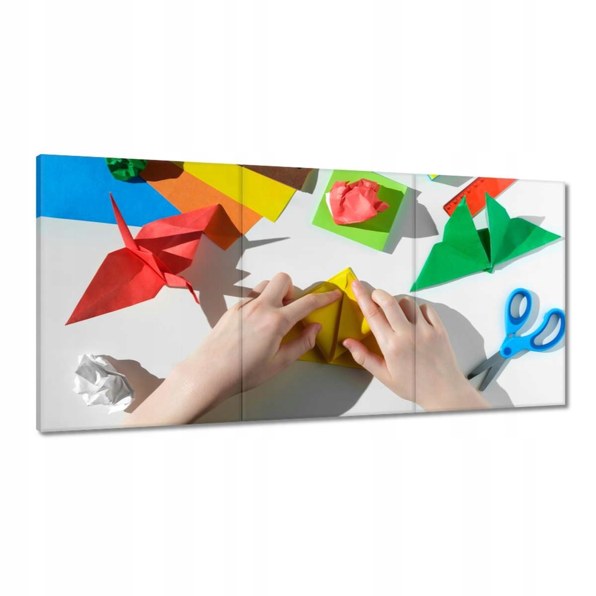 Obrazy 180x90 Origami papierové nožnice