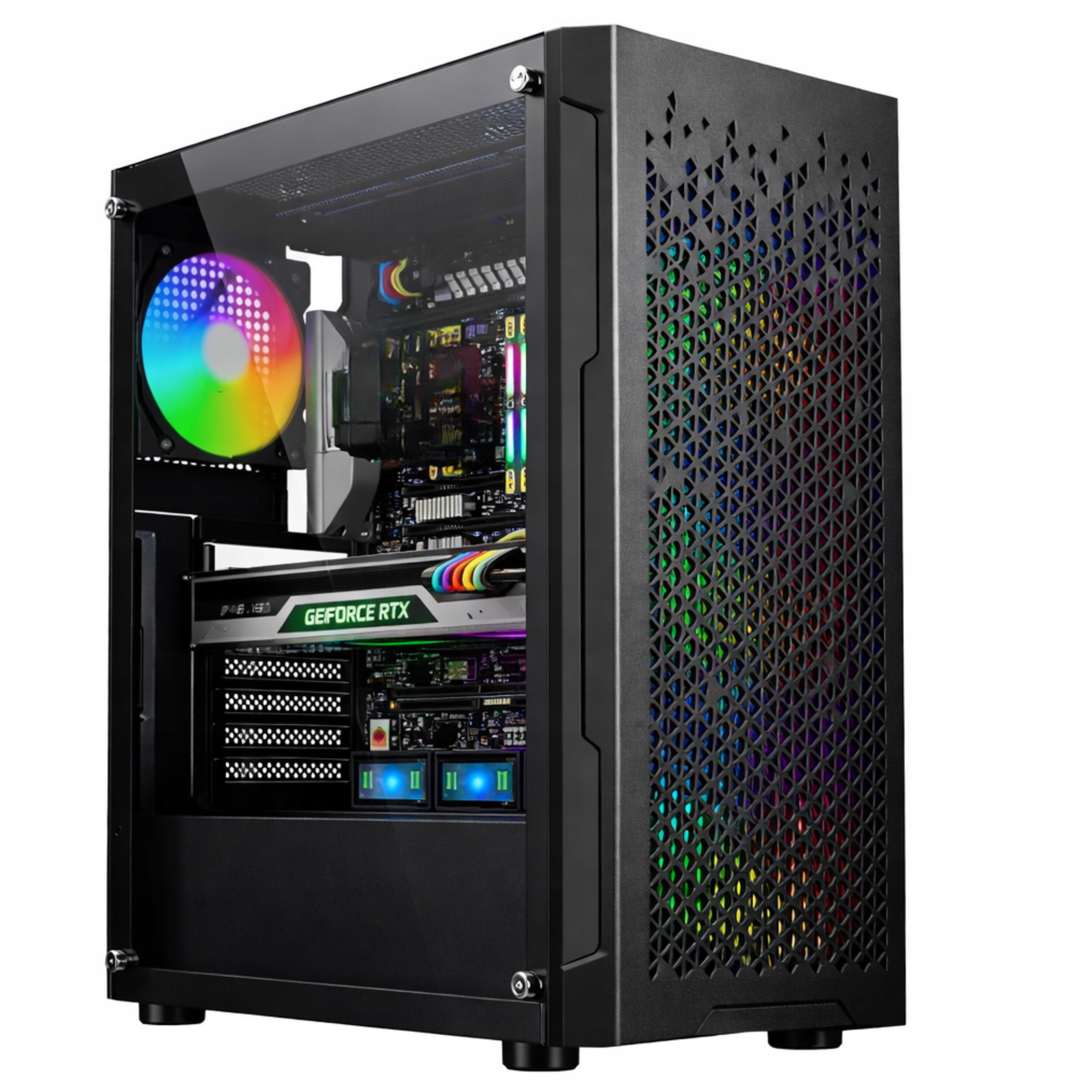 Obudowa komputerowa Fornax 400x Midi Tower Atx 4x 120mm Argb czarna