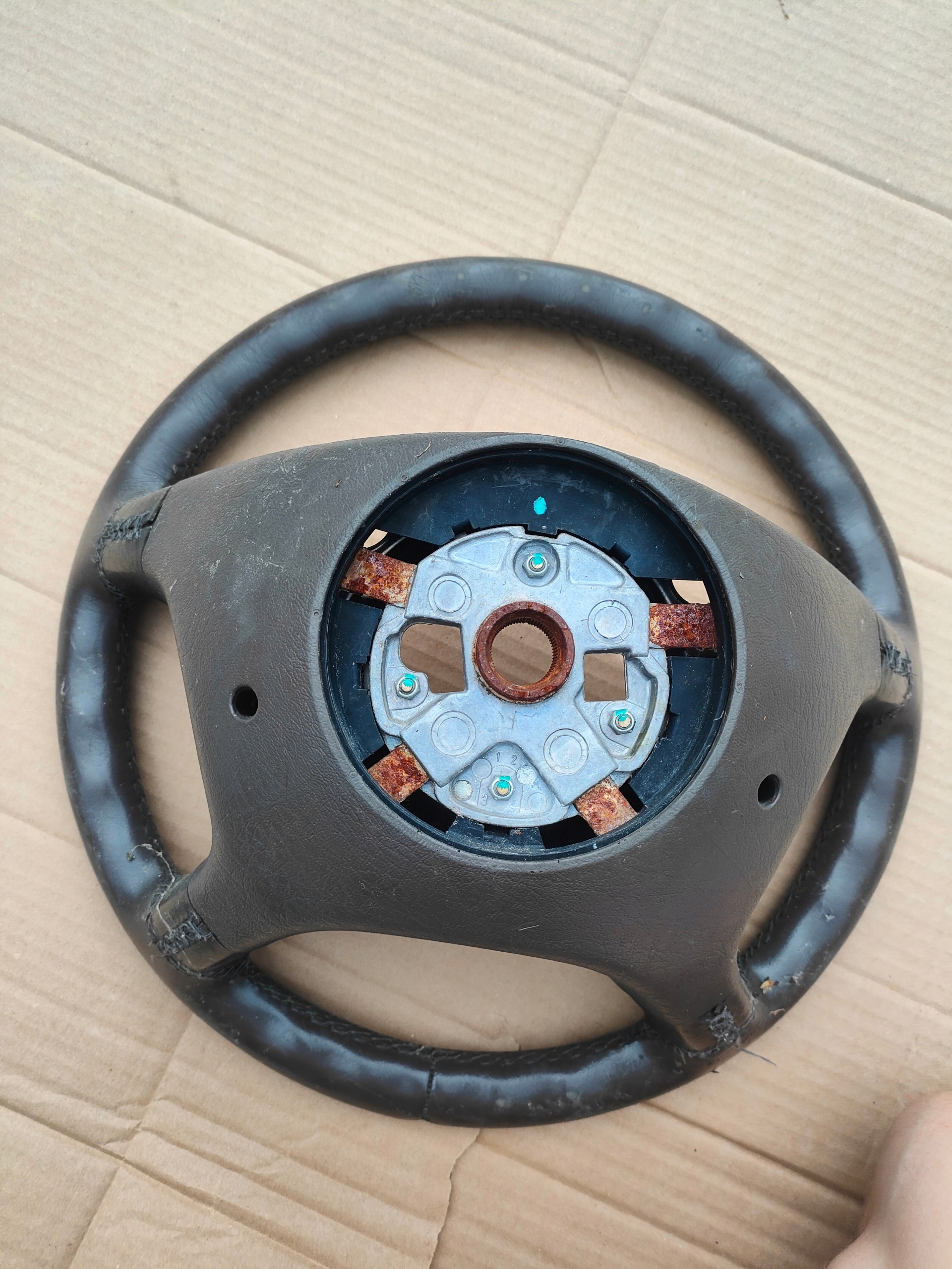 MERCEDES W210 steering wheel, brazowa leather
