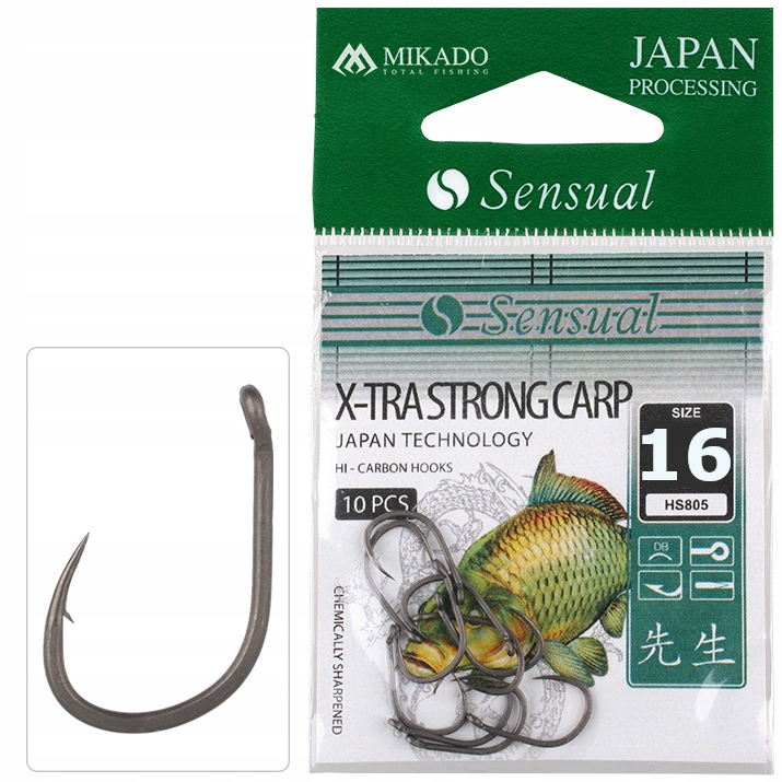 

Haczyki Mikado X-tra Strong Carp hak 16 kute mocne