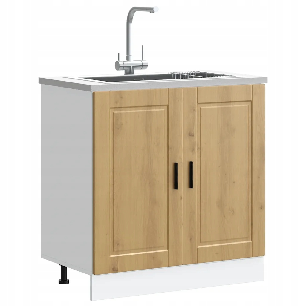Skříňka pod umyvadlo "Porto" dub artisan 80x46x81,5 cm kompozit Hnědá 85393