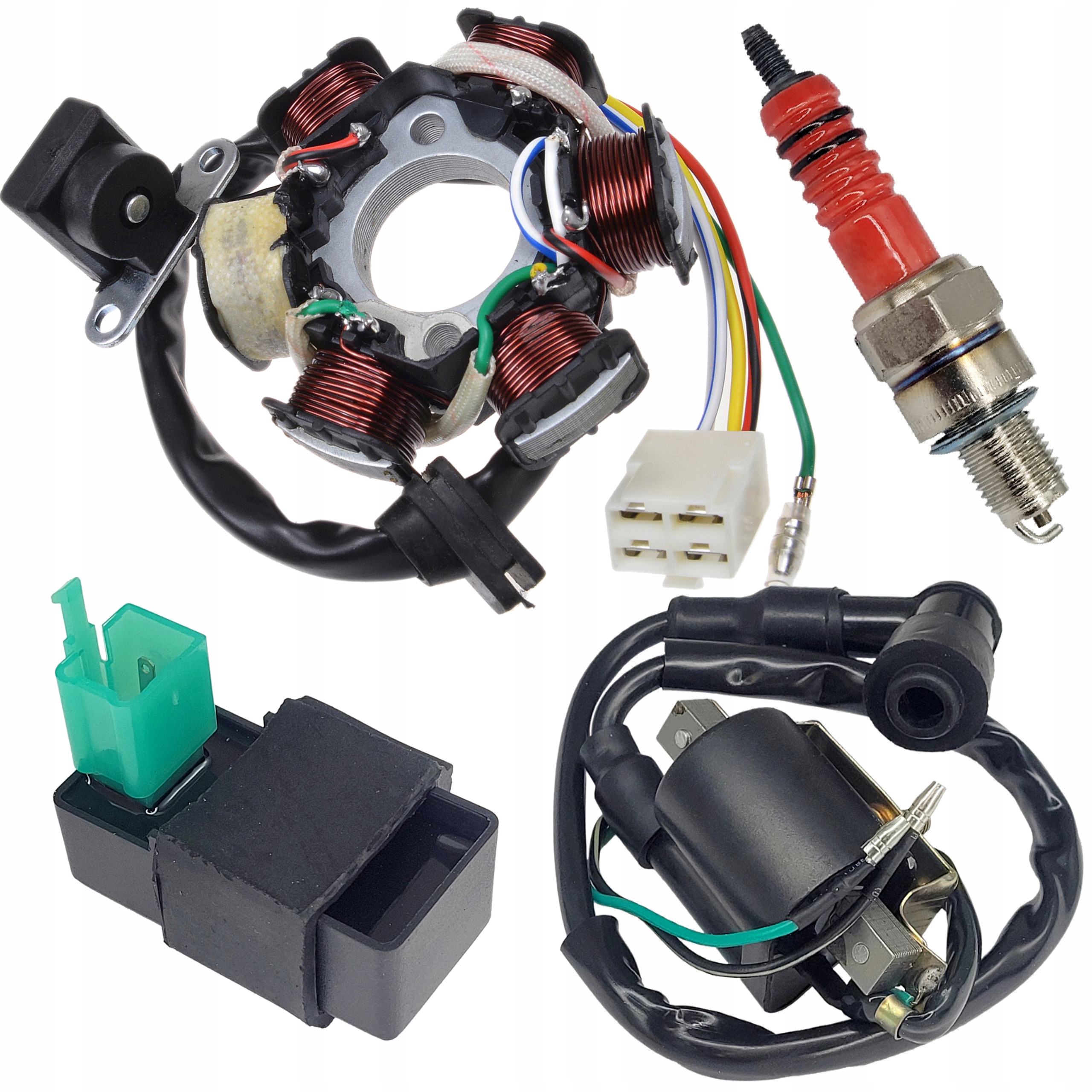 Iskrownik Stator Stojan Moduł Cewka Świeca Zapłonowa Atv Quad 4T 110 125