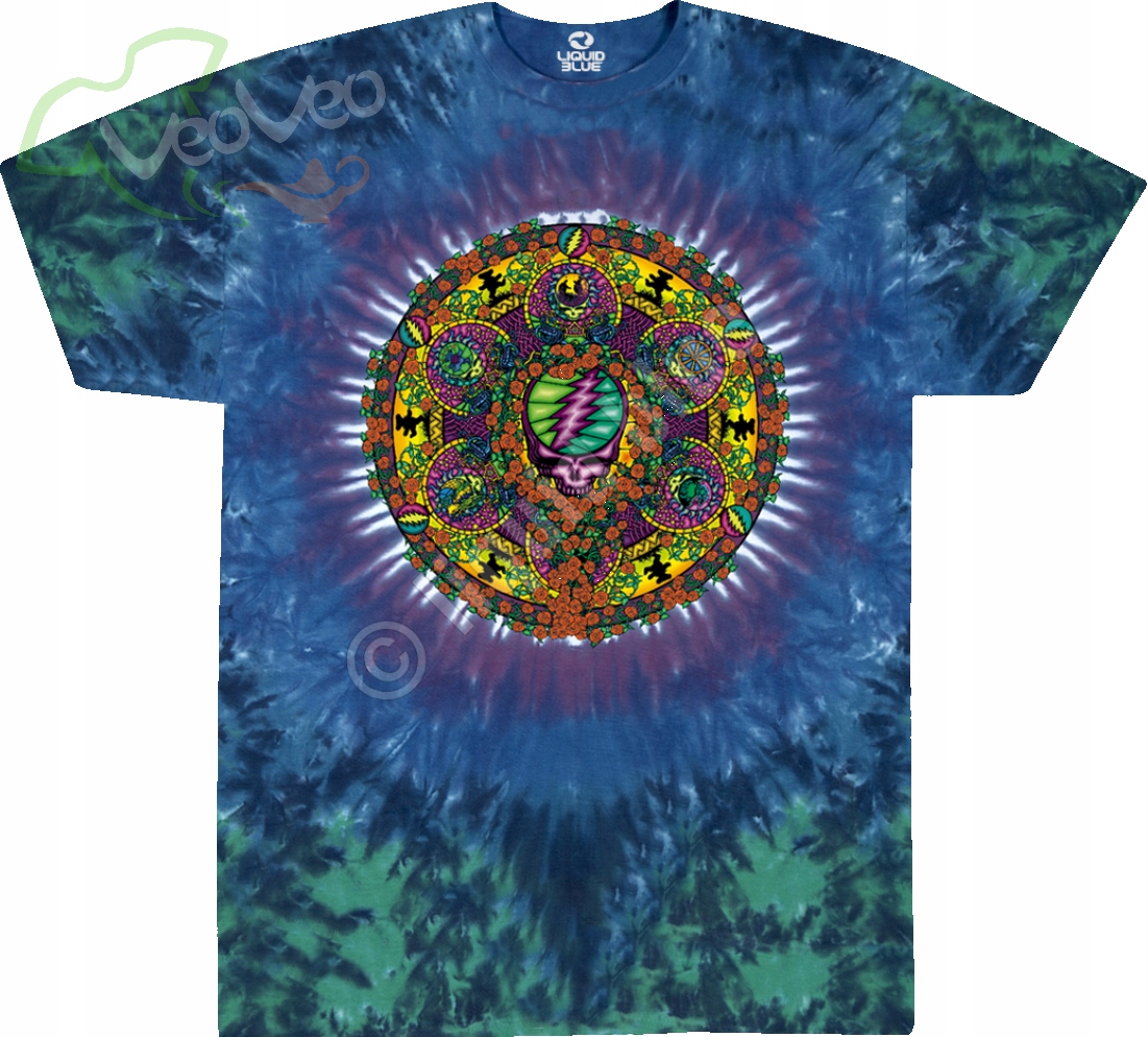 Gratefull Dead Keltská mandala Liquid Blue M