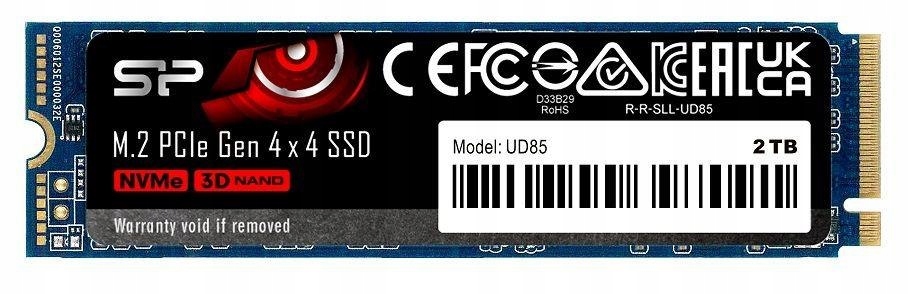 Ssd disk Silicon Power UD85 2TB M.2 PCIe NVMe Gen4x4 NVMe 1.4 (3600/2800 Mb