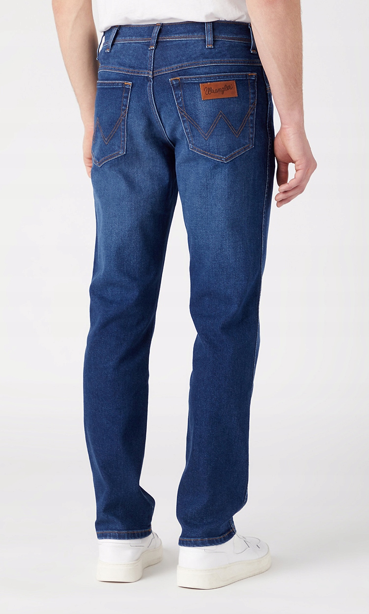 Wrangler TEXAS SLIM Star Man 365 WARM DOPASOWANE CIEMNY DżINS W38 L32 Model Texas Slim