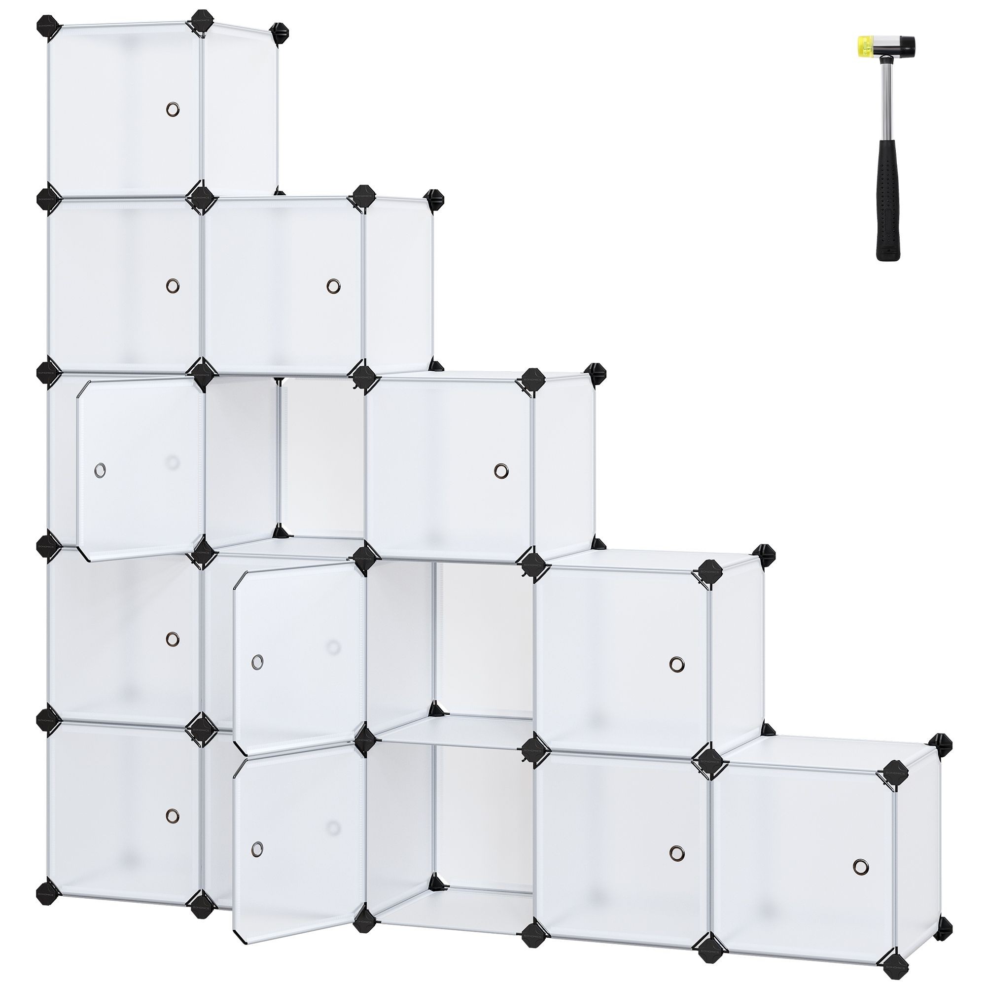 Sada boxov 15 ks. transparentné plastové nádoby organizérov