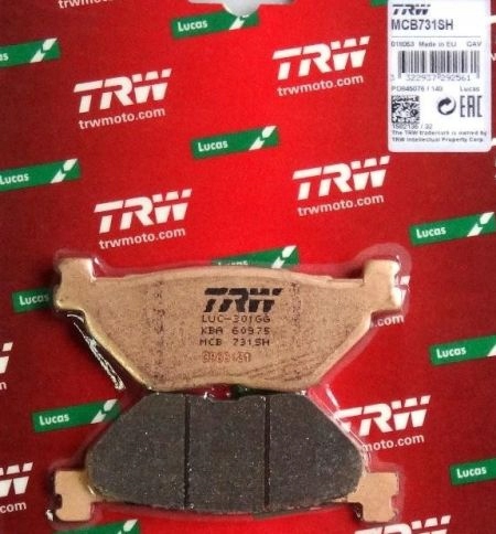 MCB731SH - ЗАДНИЕ КОЛОДКИ TRW LUCAS YAMAHA FJR1300 A, AS, AE 01-16