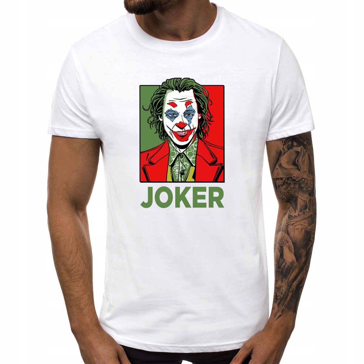 

Koszulka T-shirt Męski Biała L Wzór Joker 01