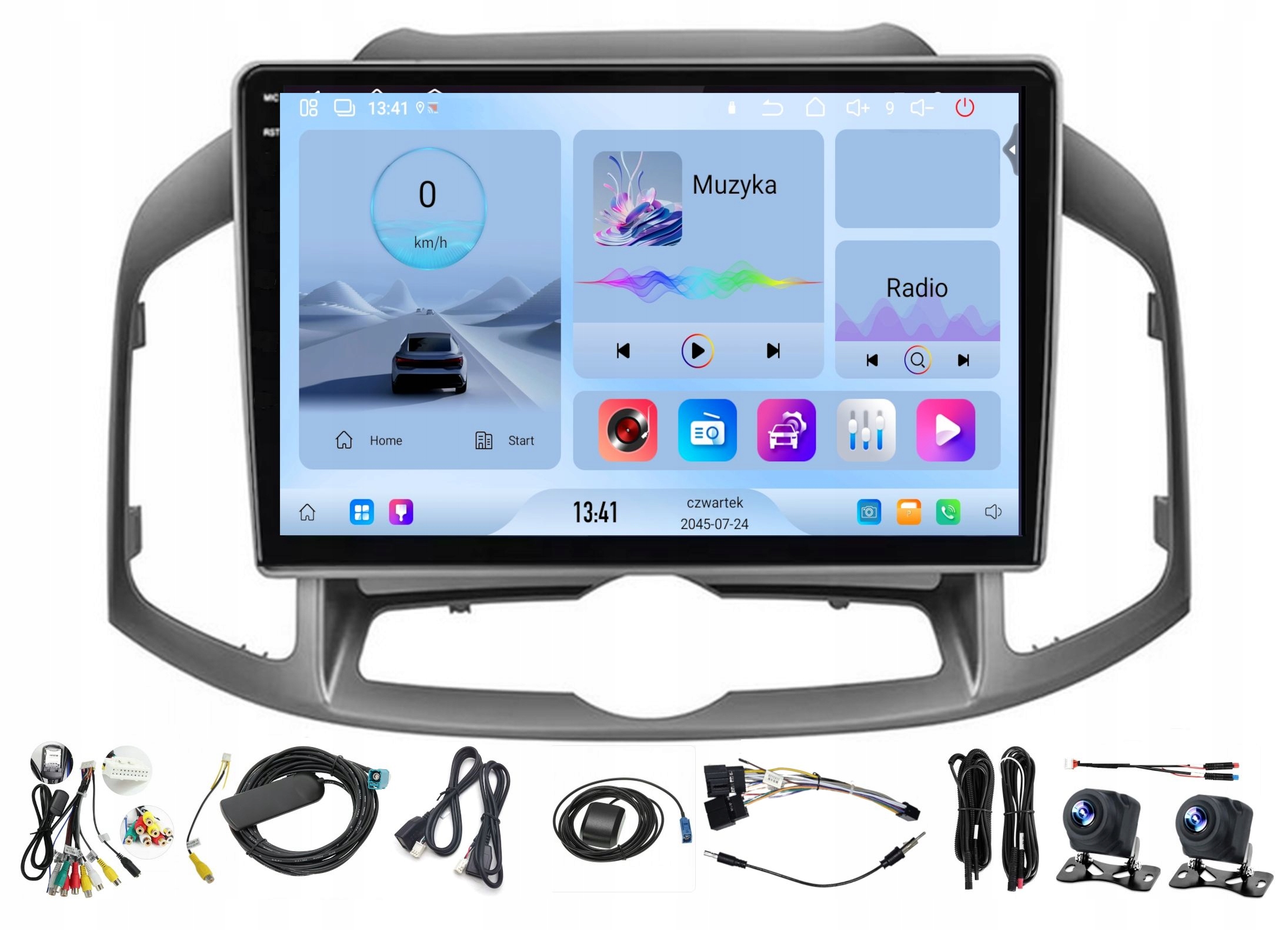 Rádio Navigácia Carplay Gps Android Chevrolet Captiva 2012-2017 4/64GB Sim