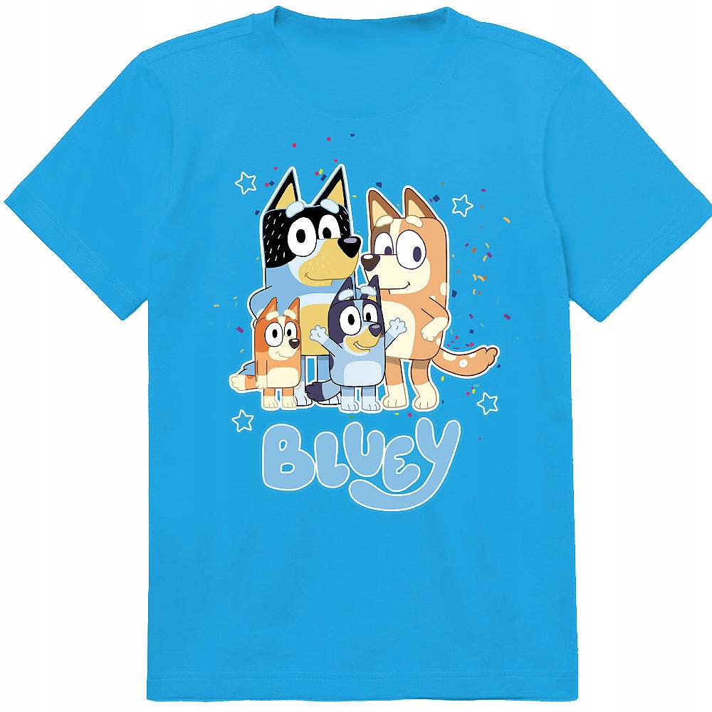 KOSZULKA DZIECIĘCA T-SHIRT DLA DZIECKA BLUEY BLUE 140 PREZENT JAKOŚĆ