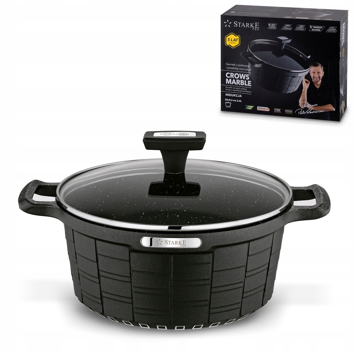 Garnek Starke Pro Crows Marble 2,4 l indukcja