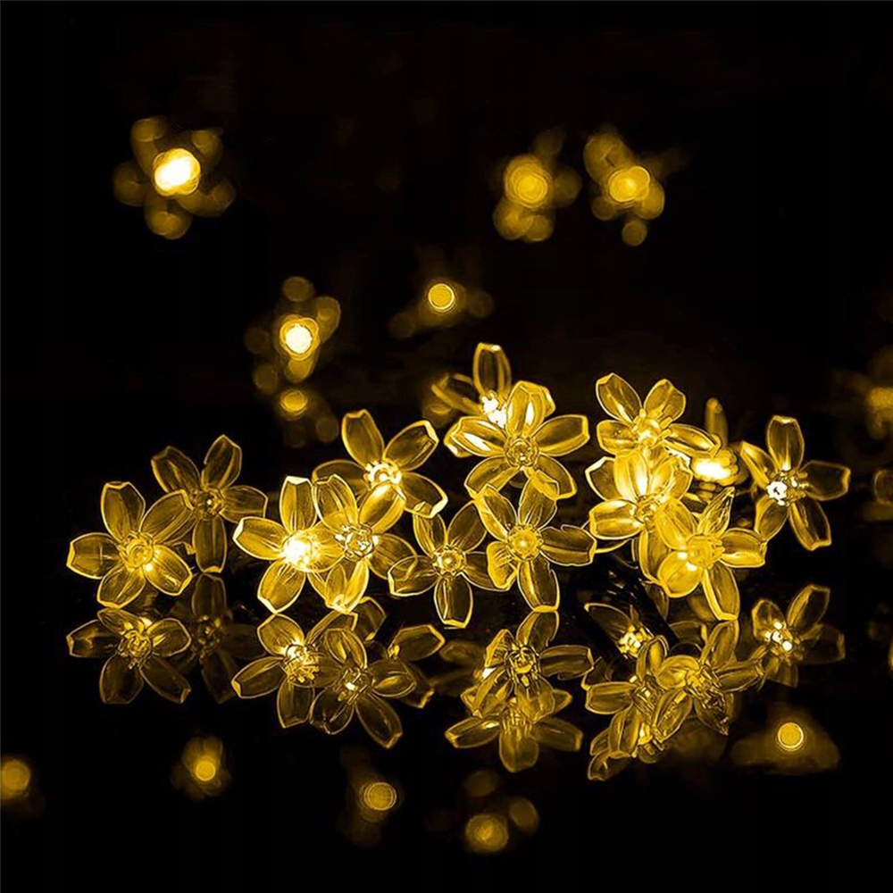 LAMPKI ŚWIATEŁKA SOLARNE OGRODOWE GIRLANDA KWIATY NA TARAS BALKON 30 LED Marka inna