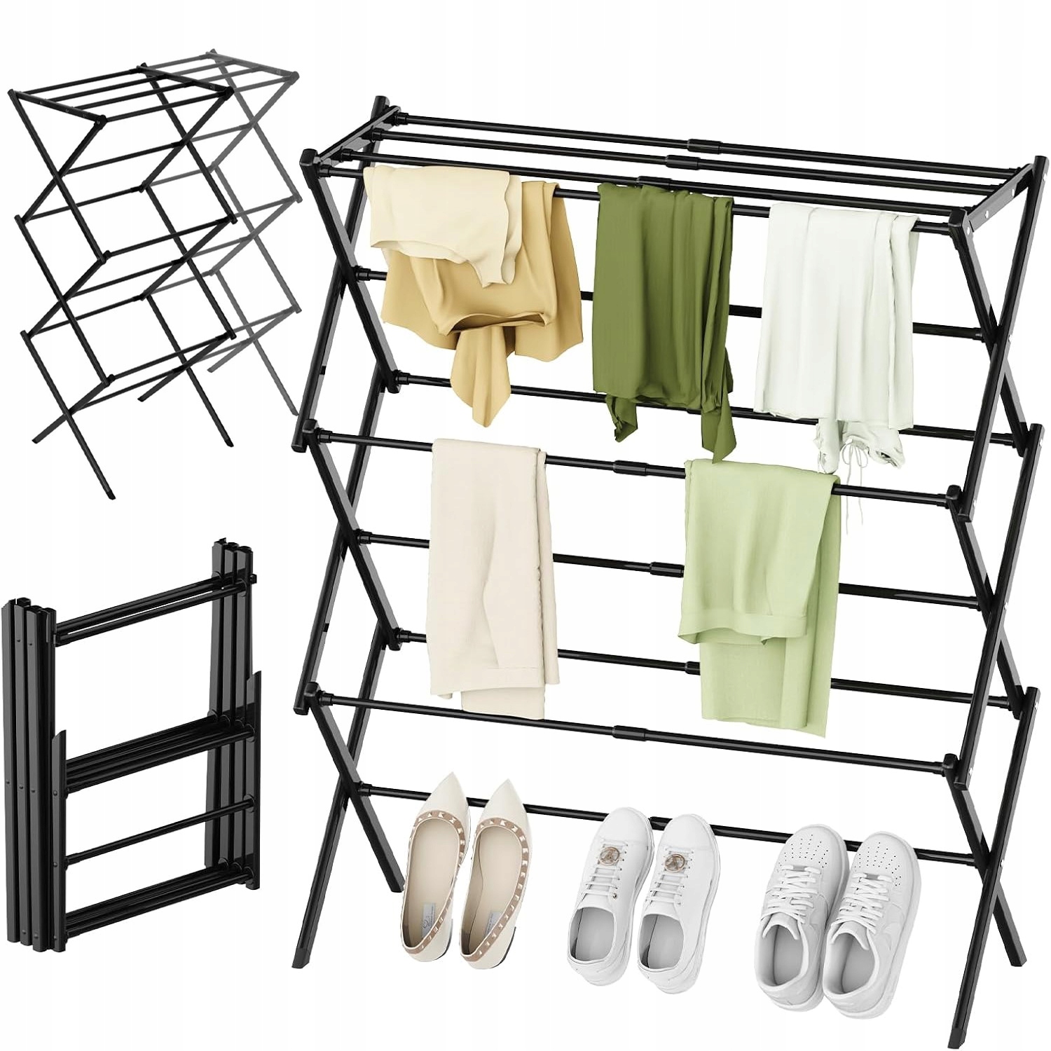 Levně Sušák Na Prádlo A Prádlo, Stojící, Vertikální, Skládací, Teleskopická