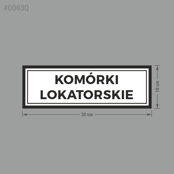 Komórki Lokatorskie - naklejka 10x30 EAN (GTIN) 5904996051822