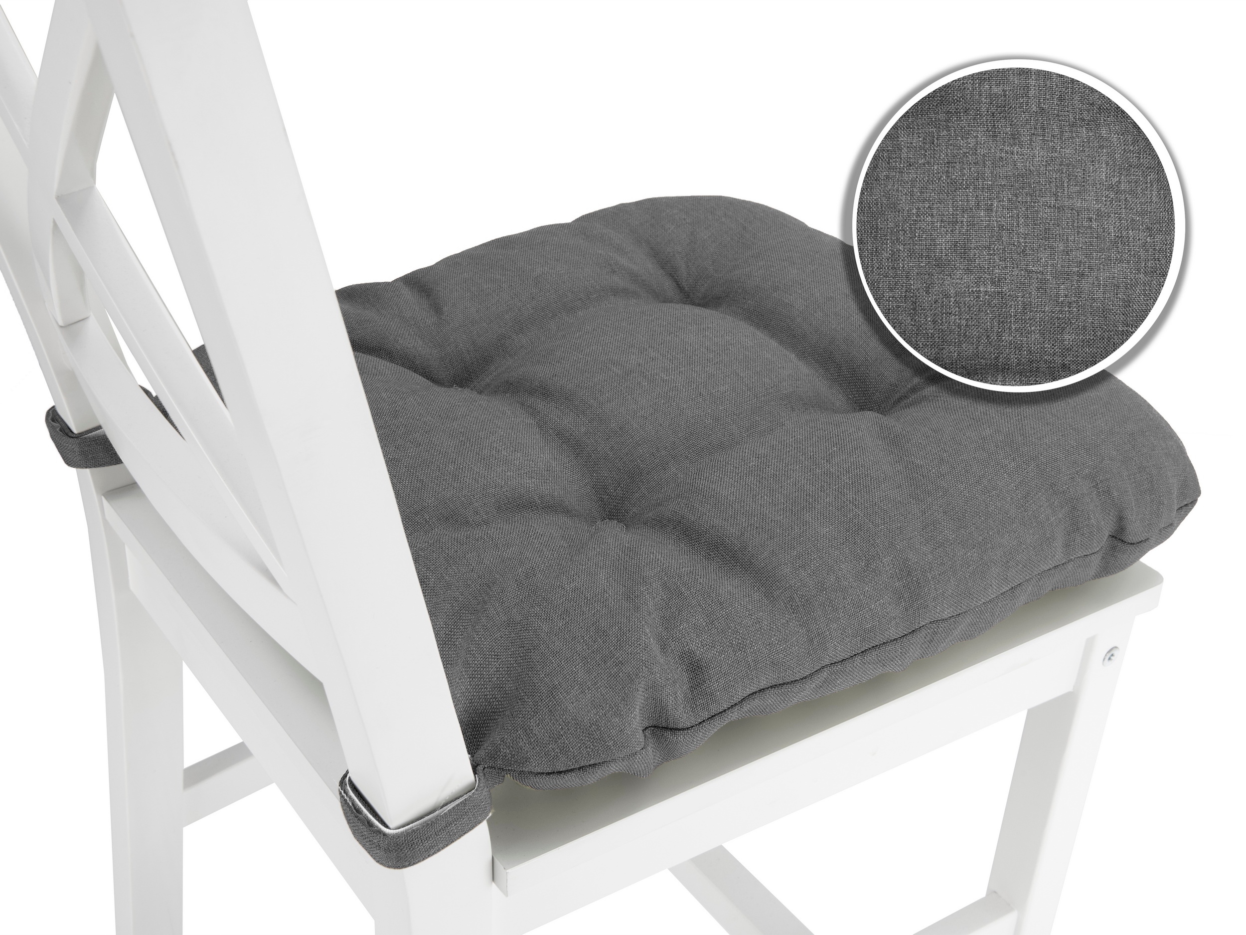 PODUSZKA NA KRZESŁO DO DOMU I OGRODU 40x40 Z RZEPEM JASNO SZARY Długość (cm) 40 cm