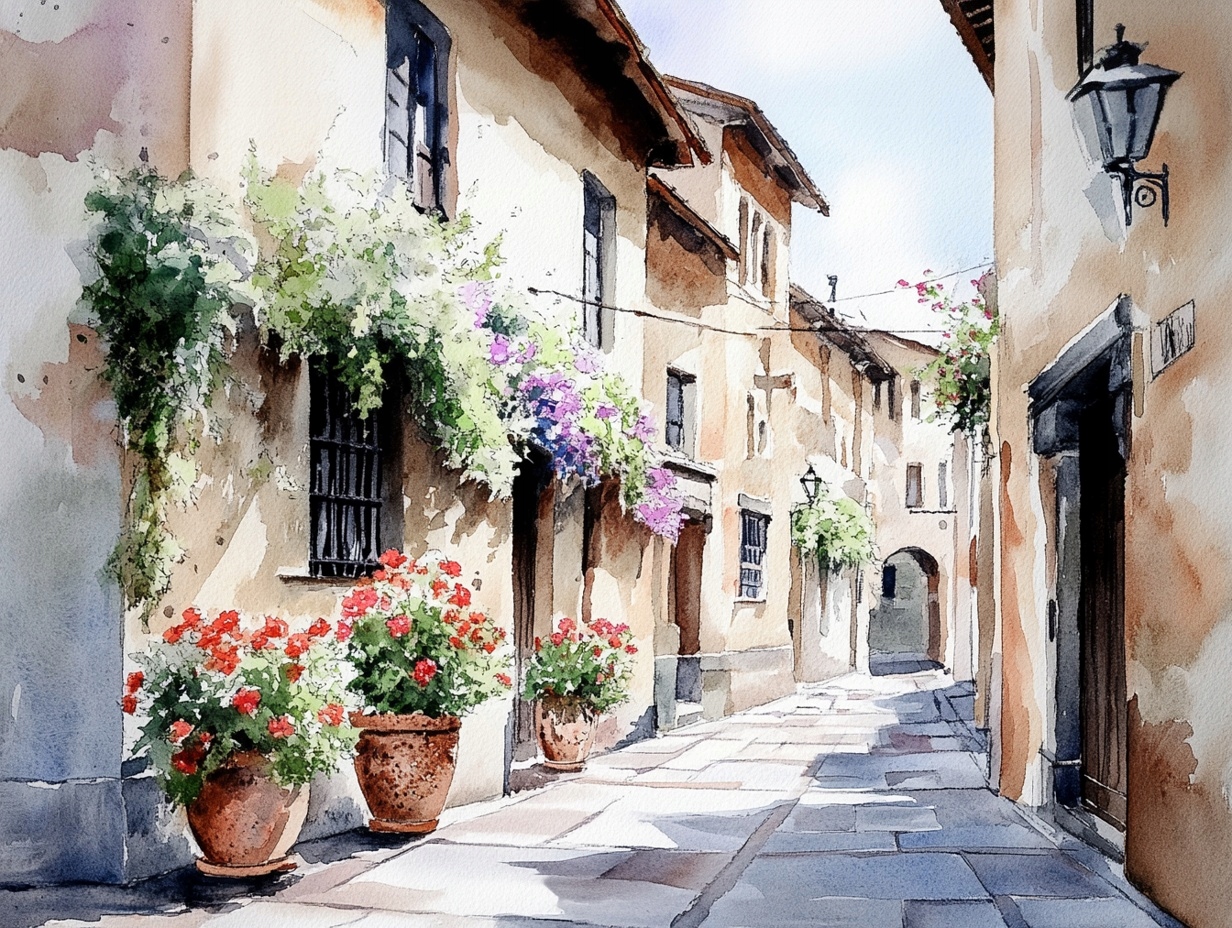 Obraz Na Plátně Canvas Městečko Itálie Ulice Ulička 100x75