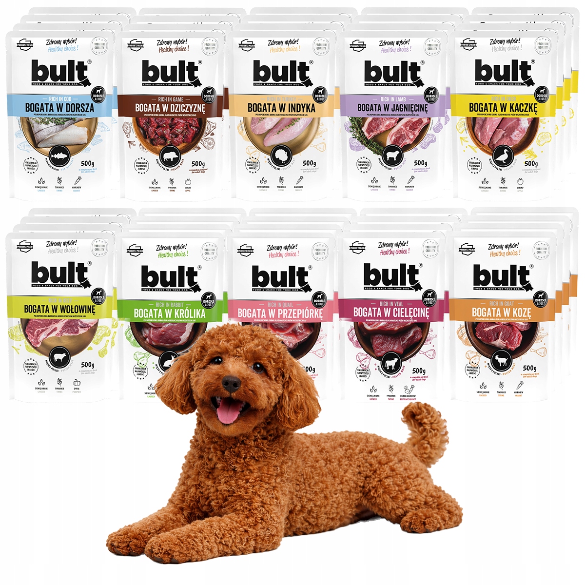 Levně Vlhké Krmivo krmivo pro psy Bult Sachet MIX Chutí sada 40x500g