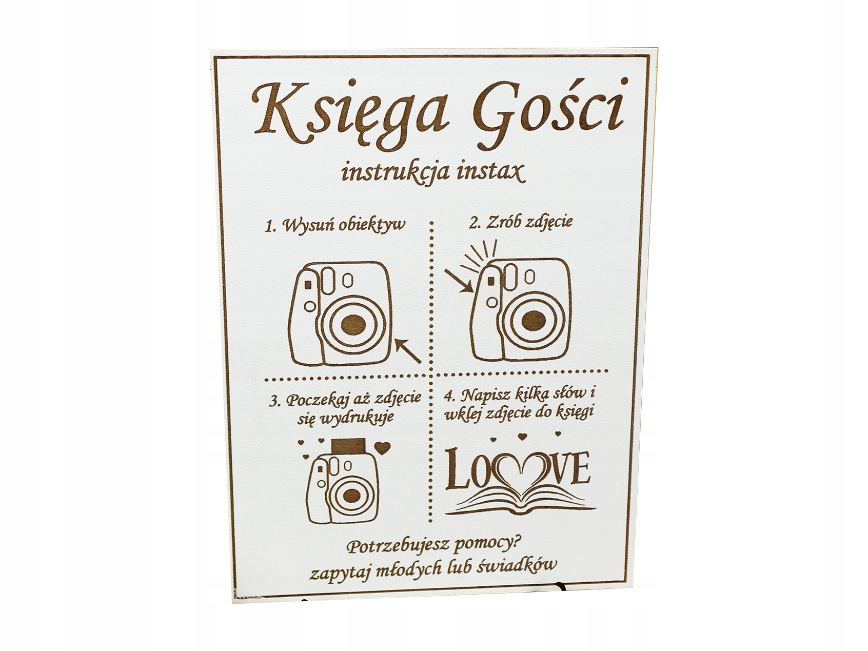 

Księga Gości Instrukcja Instax Grawer 15x20 cm