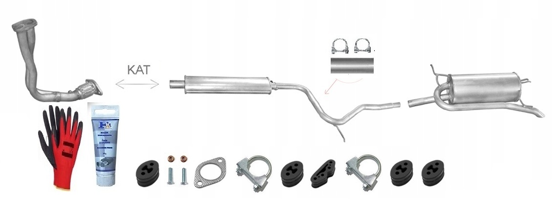 Fiat Palio 1.6 16V 74 kW (1997-6/2001) Výfukový SYSTÉM+bonus