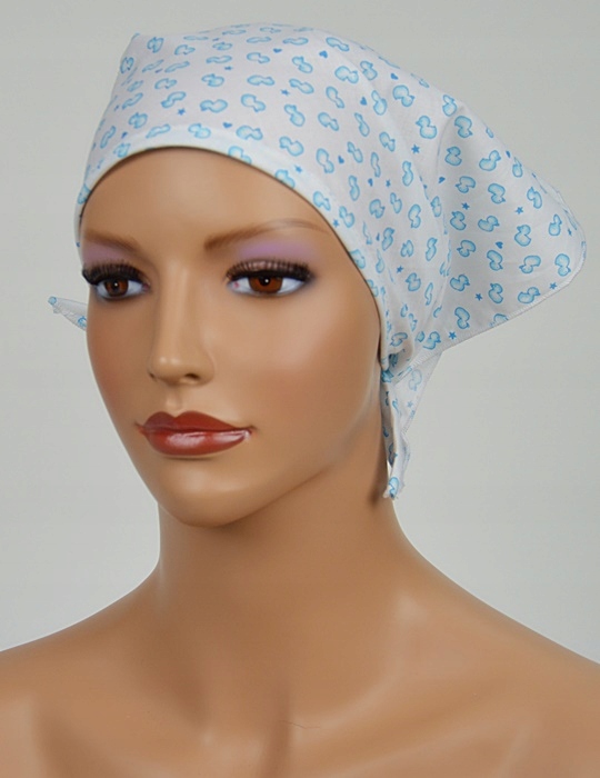 

Prosta chustka na lato bawełna 2 czapki Eva Design