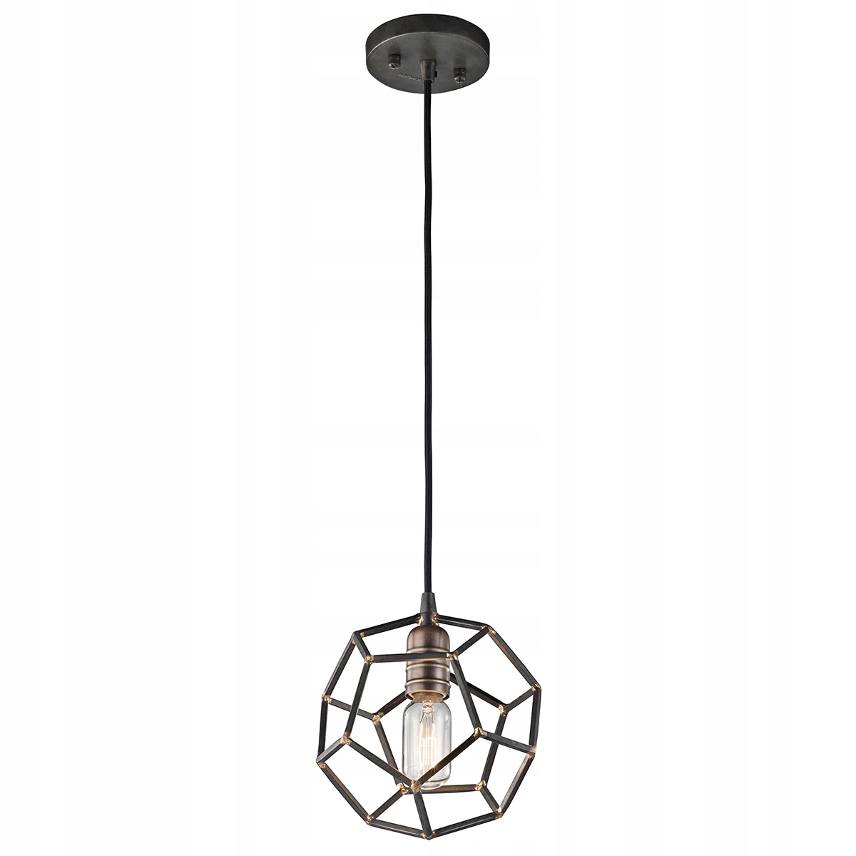 Industriálna závesná lampa z surovej ocele do obývacej izby a spálne nad stôl Kichler