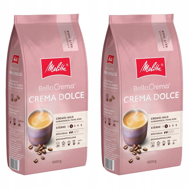 Kawa ziarnista Melitta Bellacrema Crema Dolce 2x1kg