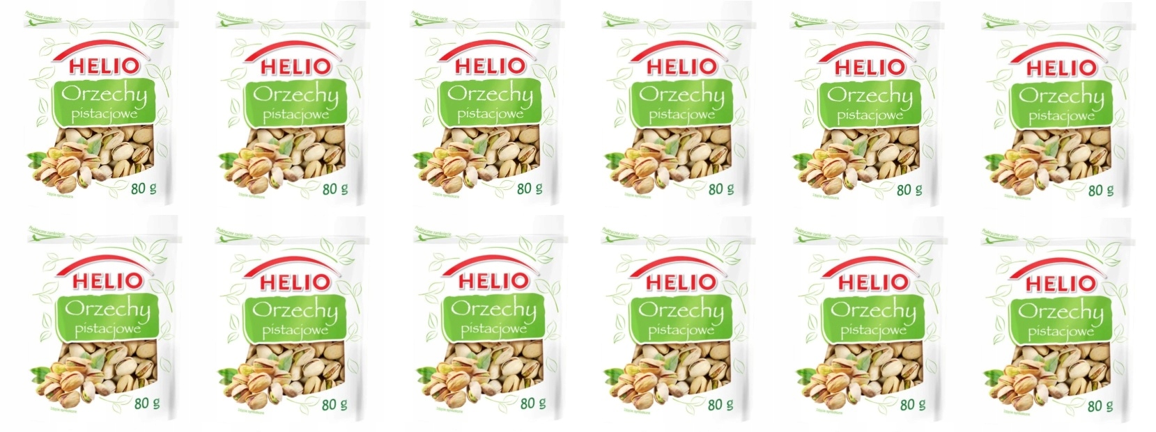 Levně 12 x 80 g Helio Pistáciové ořechy pistácie Karton