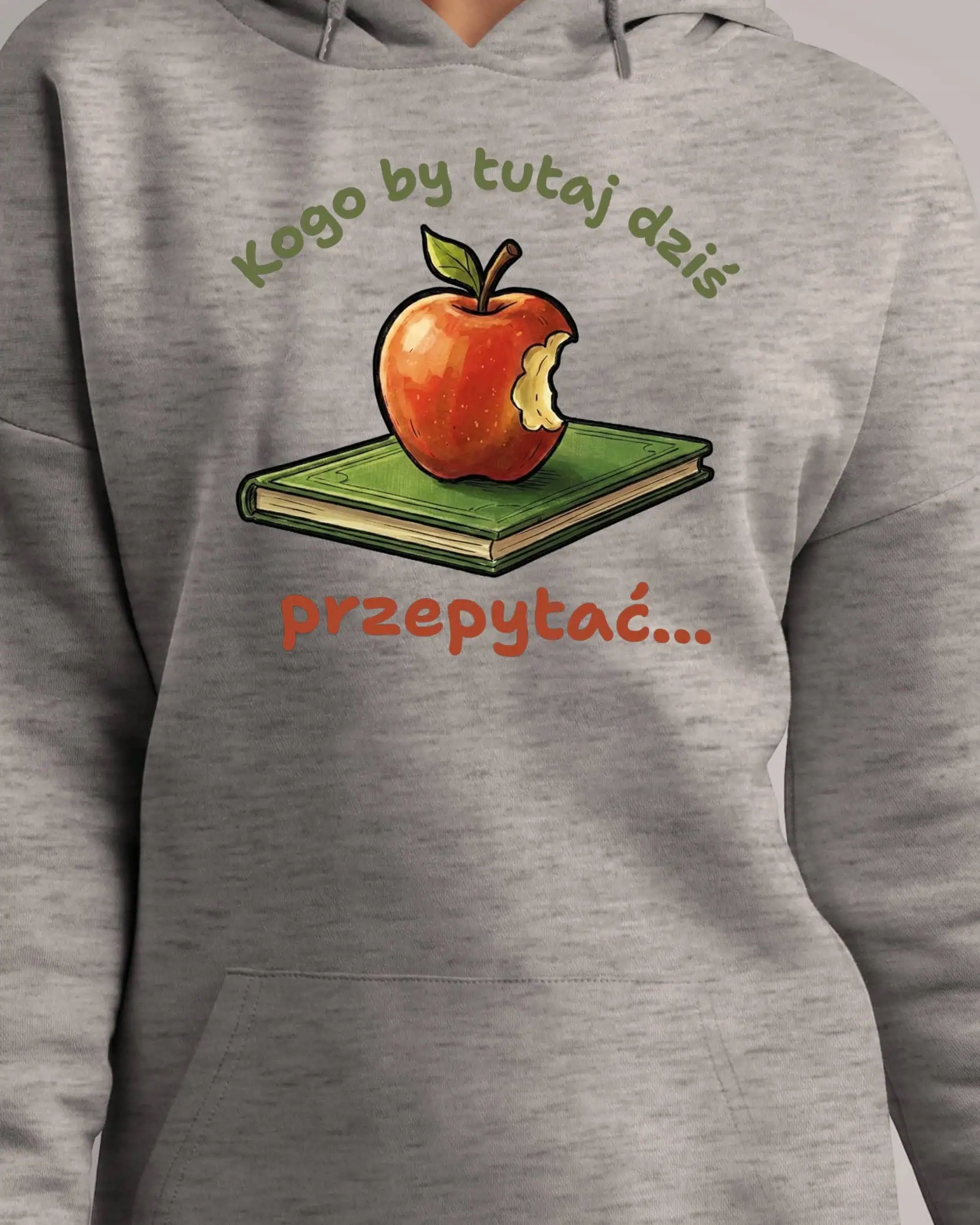 Mikina s kapucí Dárek pro učitele Vtipná Zeptat se Šedá XL