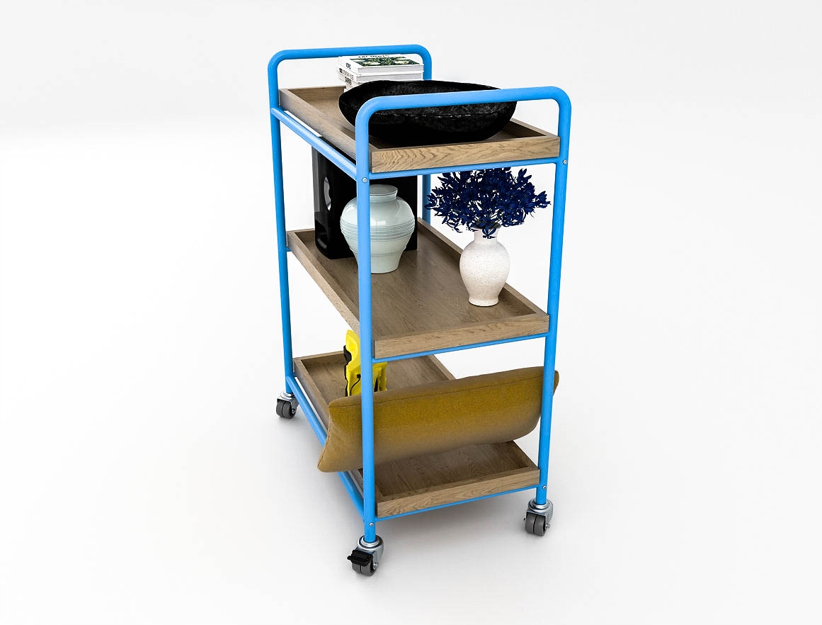 SZAFKA BAREK Z RURKI NA KÓŁKACH LOFT INDUSTRIALNY DĄB 112CM Głębokość mebla 45 cm