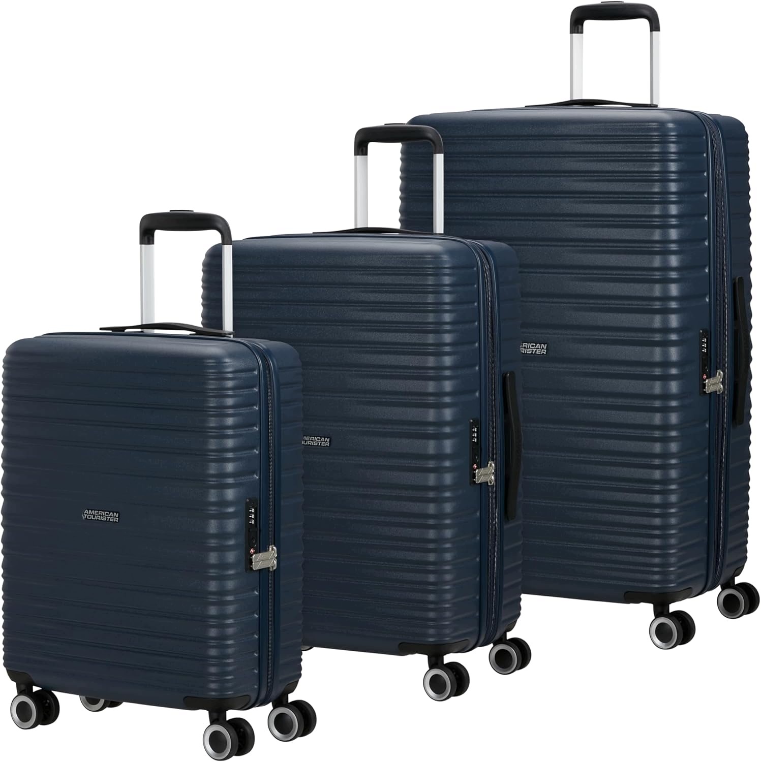 Sada tvrdých kufrů American Tourister Aerotech Modrý Abs S M L