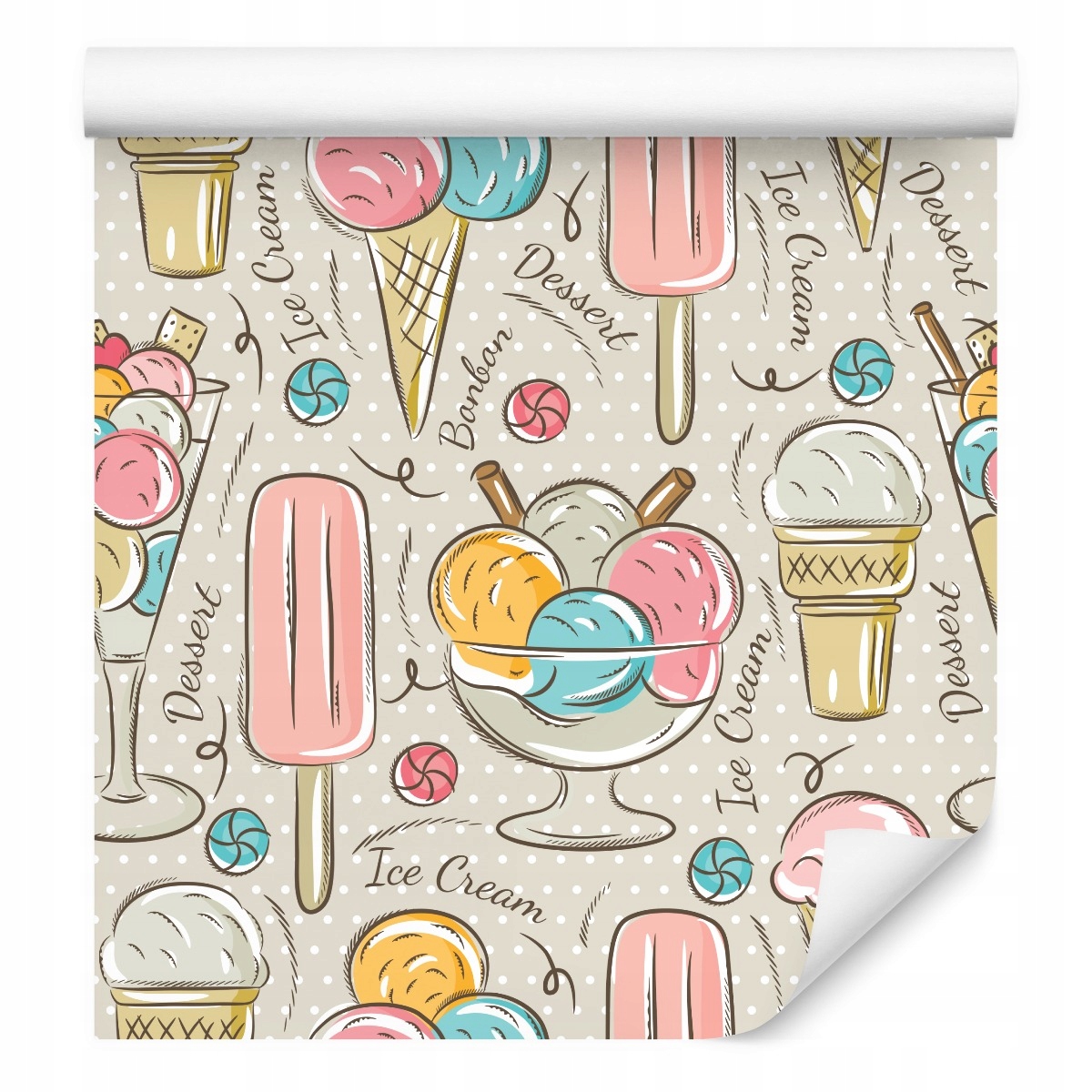 Tapeta do kuchyně Barevné Zmrzliny Sladkosti Jídlo