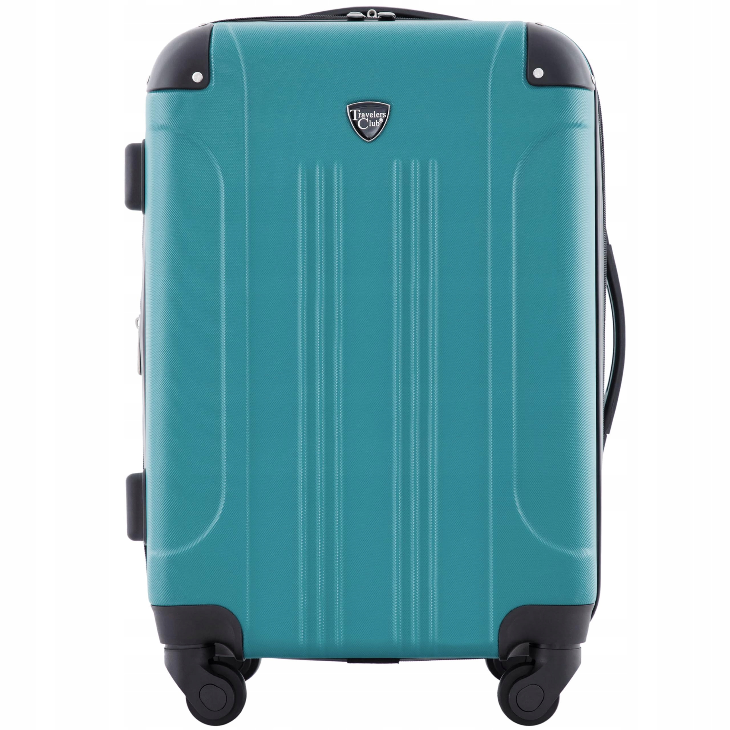 Walizka Travelers Club Chicago Turkusowa 50 cm Sztywna Rozszerzalna