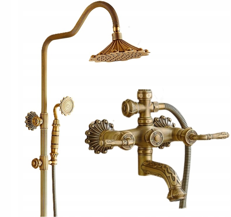 Kúpeľňová sprchová batéria Old Retro Mosadz Master