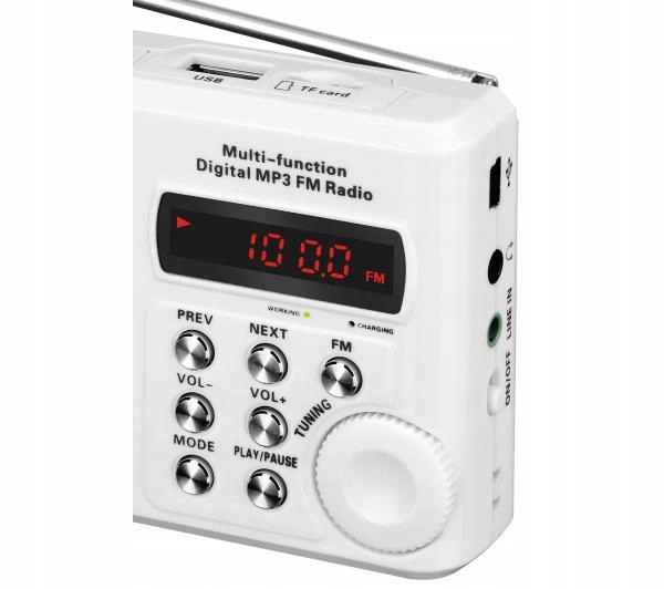 Radioodbiornik przenośny Sencor SRD 215 W Radio FM RDS LCD Białe Stan opakowania oryginalne