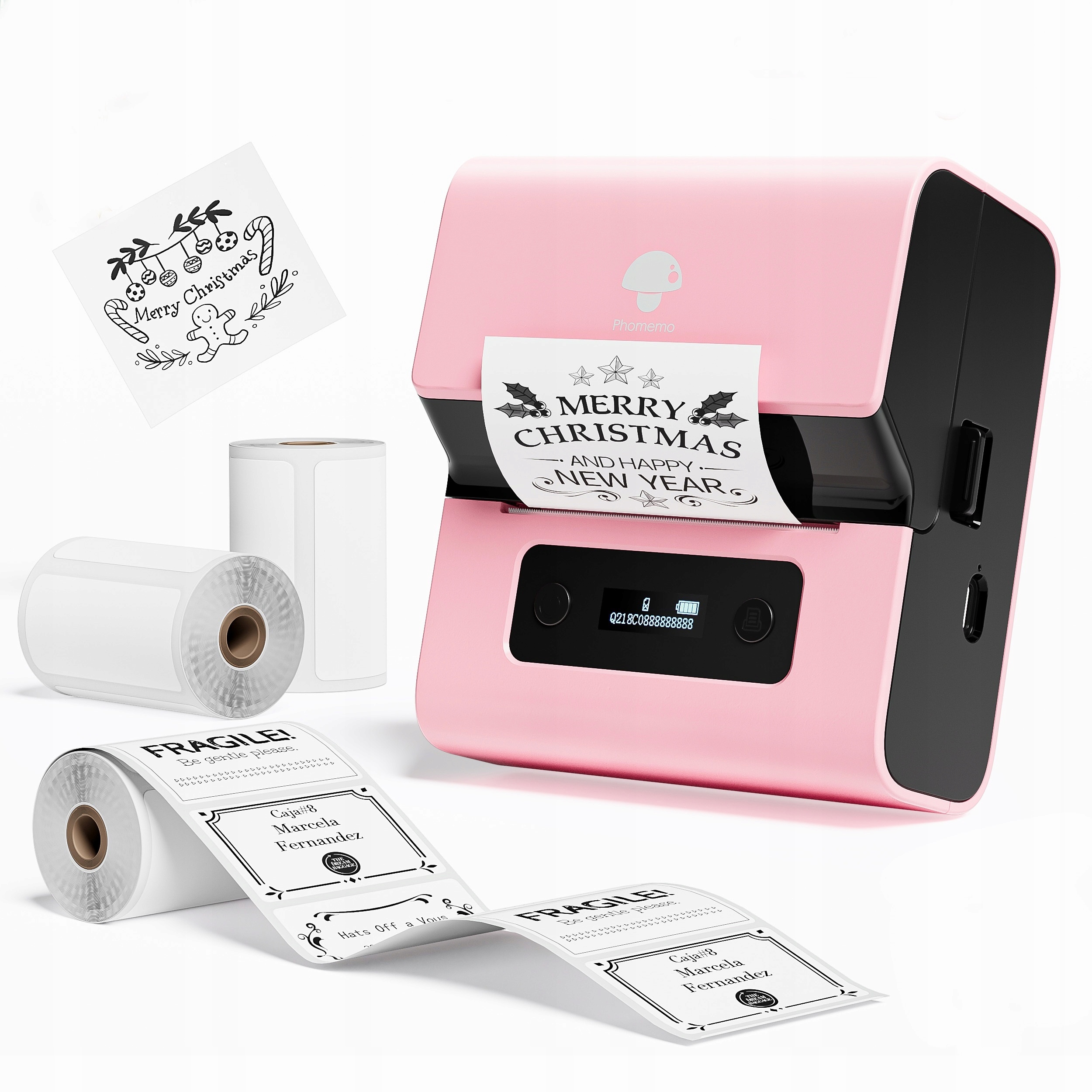 Phomemo Label Maker- With 3pcs Labels M221 Address Label Printer 3 Inch