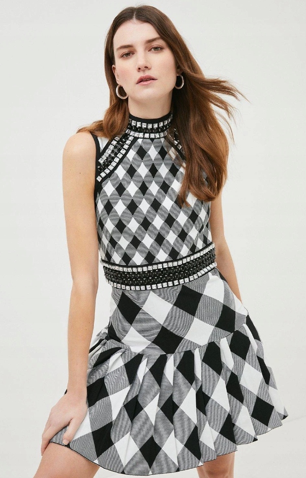 Karen Millen Šaty Elegantní Zirkony M 1Y1A