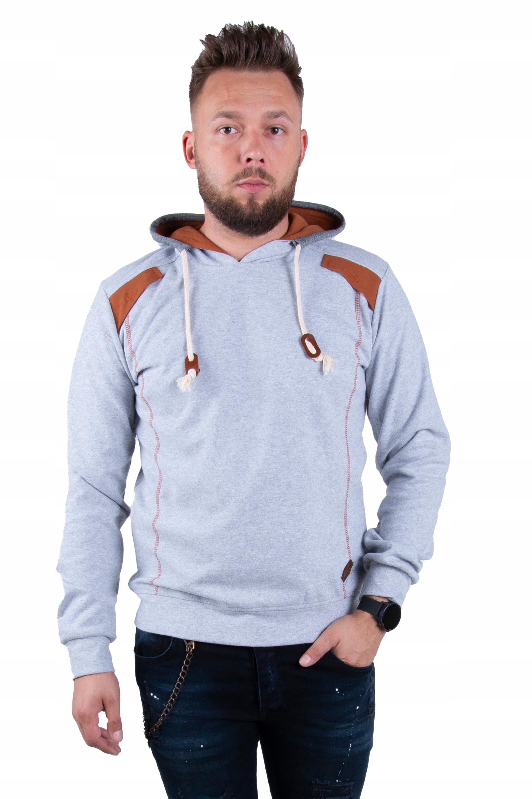 Bluza męska z kapturem ESSA szara L Marka inna