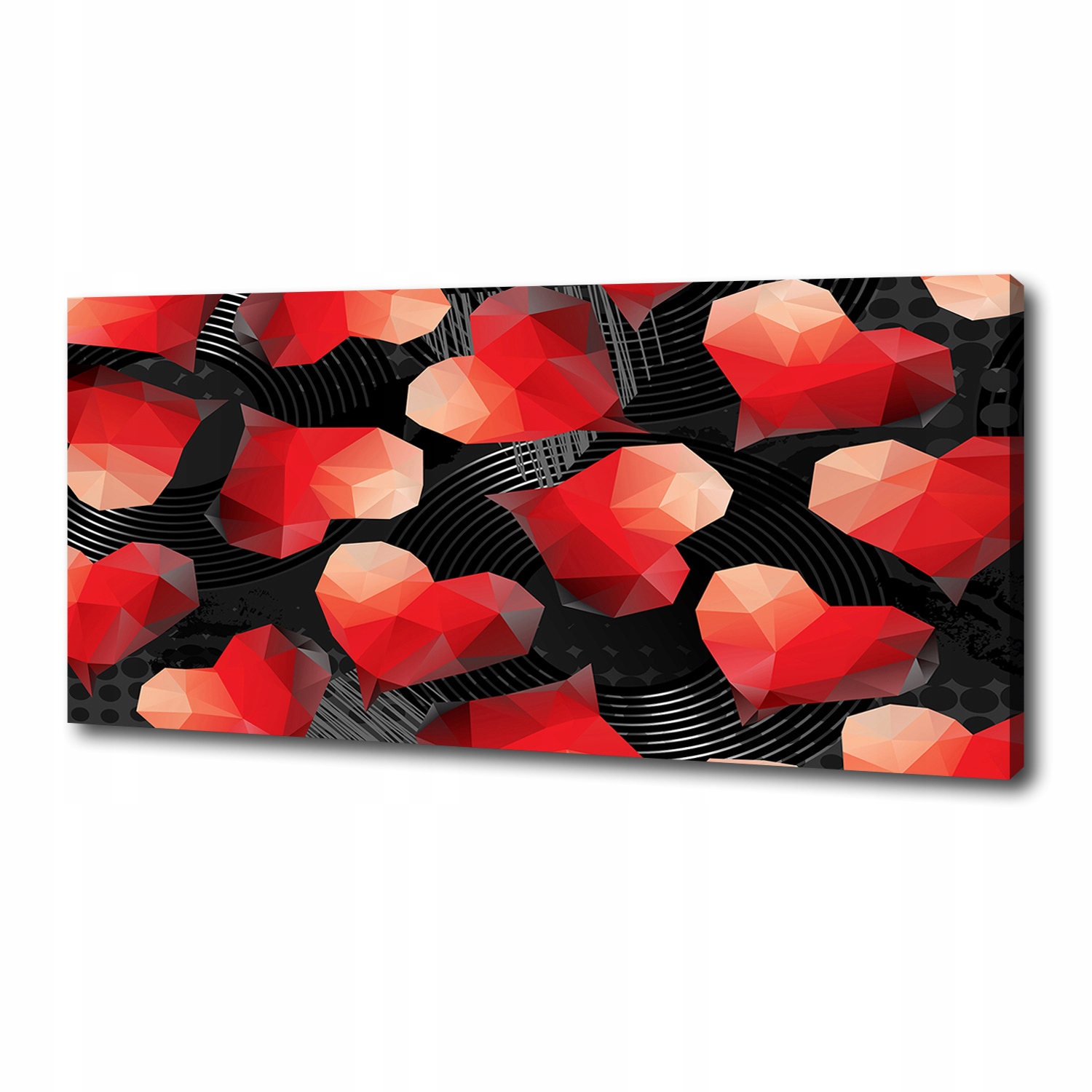 

Foto obraz na płótnie Geometryczne serca 125x50 cm