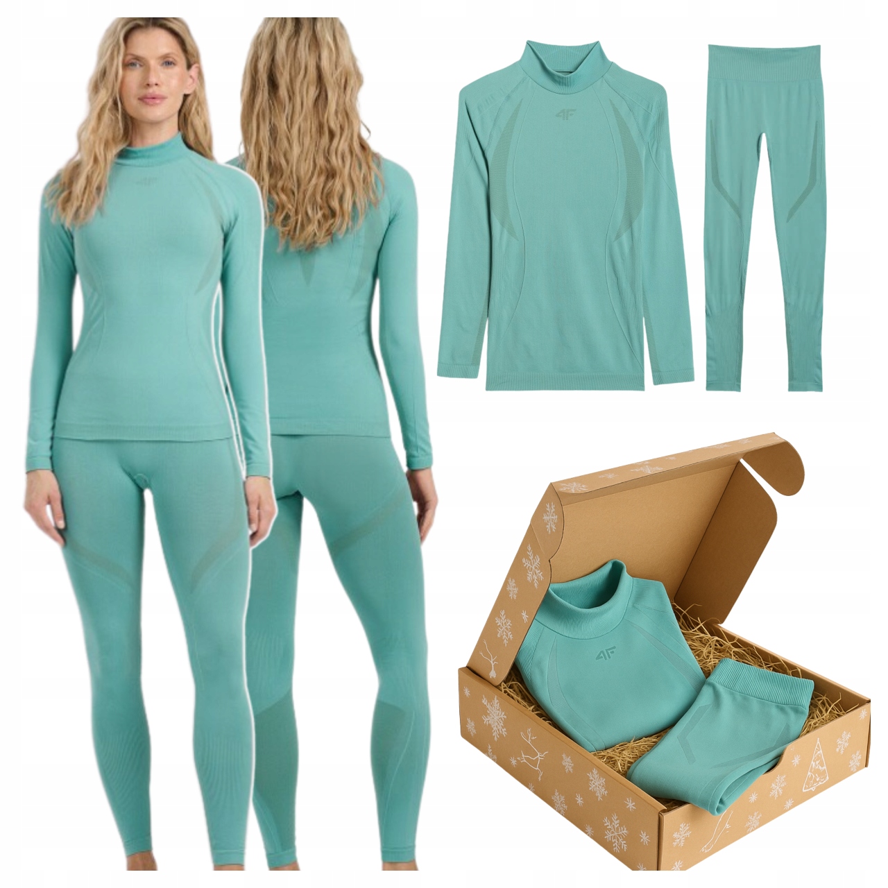 Dárek Vánoční Set 4F Dámské Termoaktivní Spodní Prádlo 4FSKIN Komplet