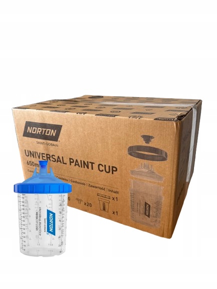 Norton Lakovací Kalíšky Systém Pps Fps Sada 50 Ks 650ml 190µm