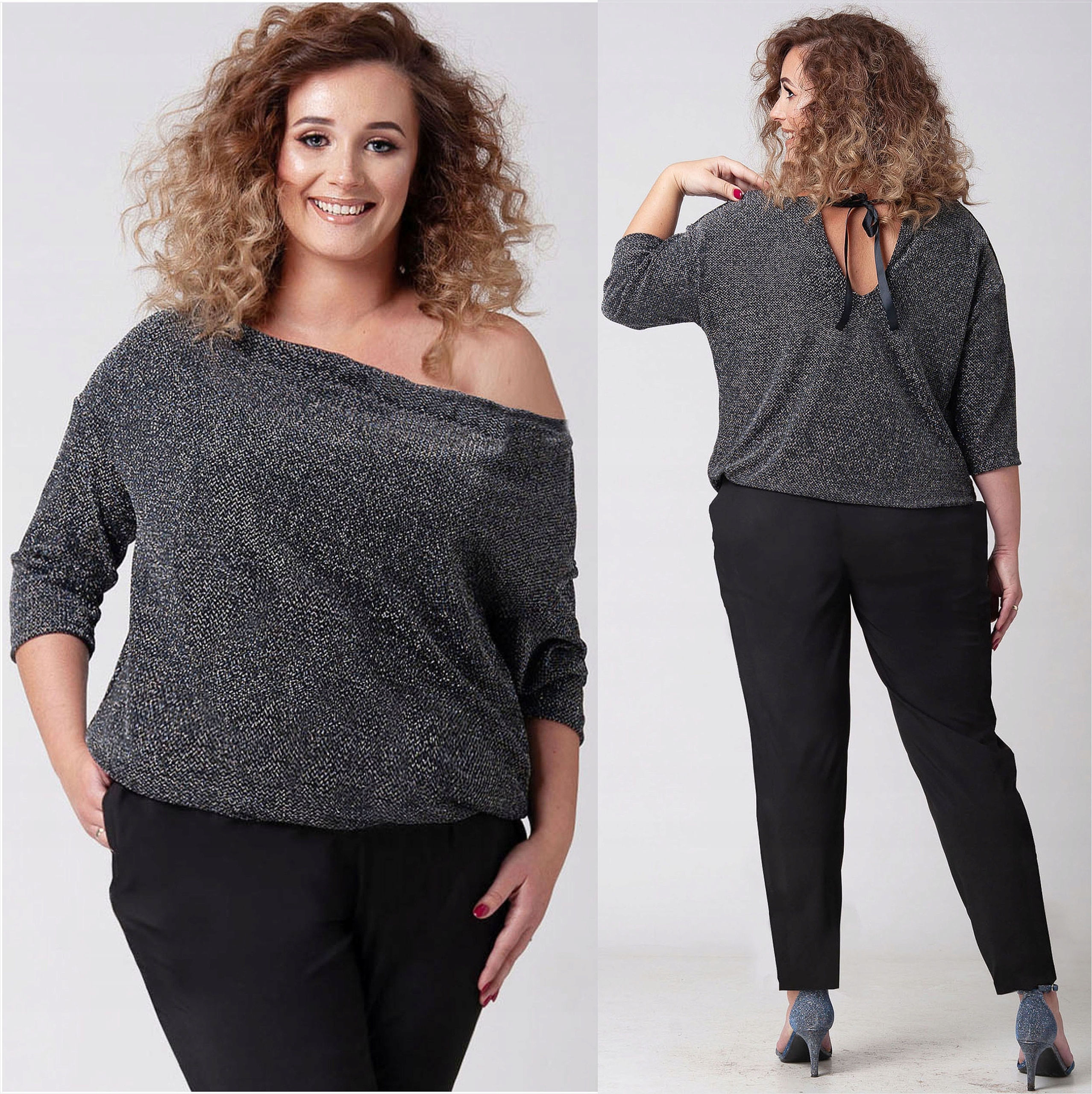 Elegantní kombinéza Na Svatební Hostina Stříbrná Nit Slavnost (44-54) 48 XXXL