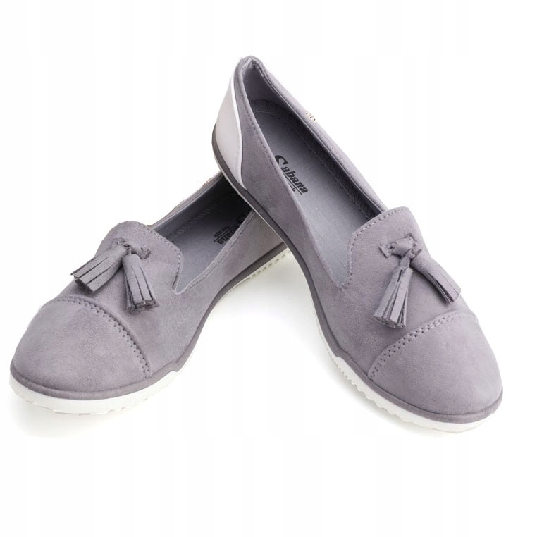 

Lordsy damskie balerinki trampki wsuwane szare