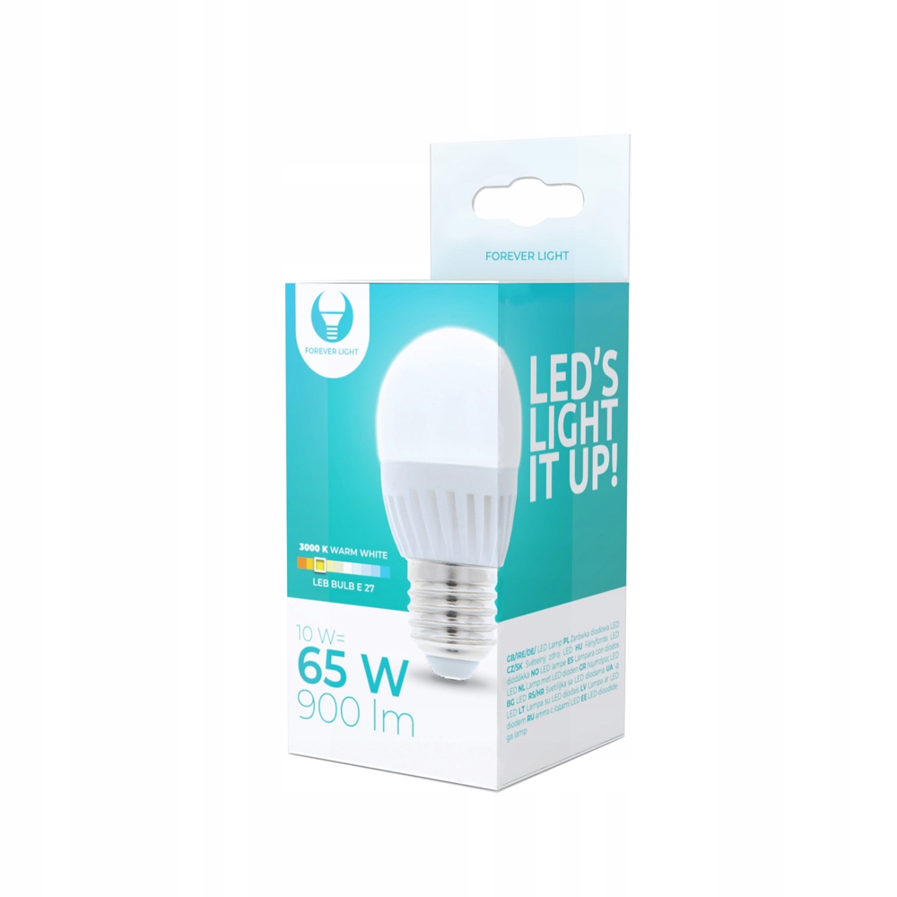 

Żarówka Led E27 10W 900lm G45 ciepła kulka Mo