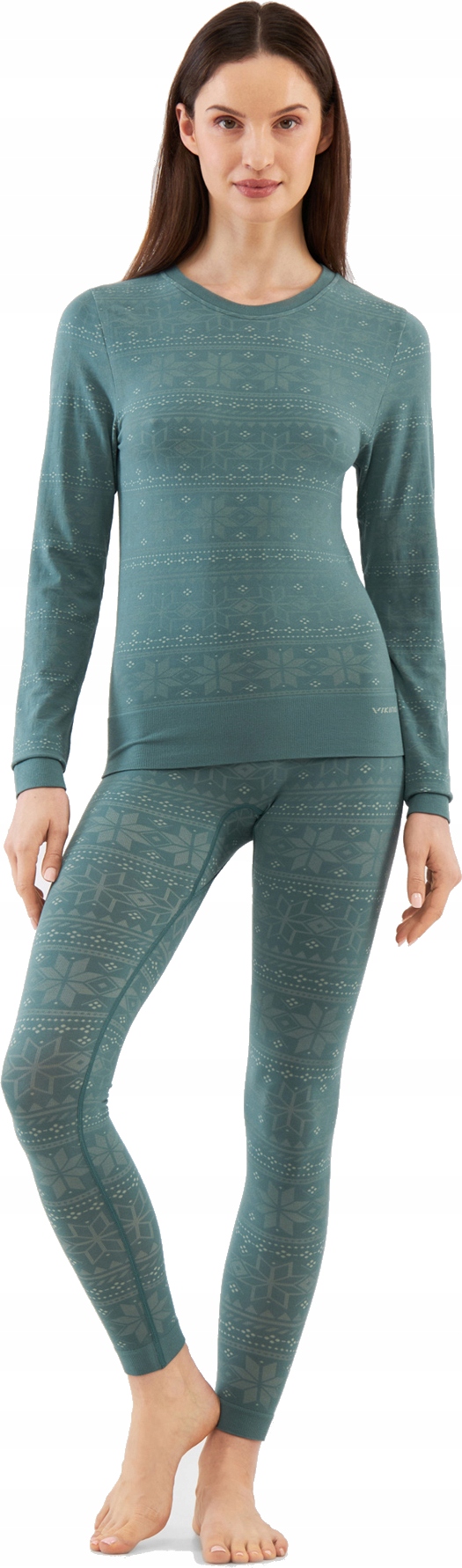Dámské termoaktivní spodní prádlo Viking Sigrid Lady Set zelené vel. L Bamboo