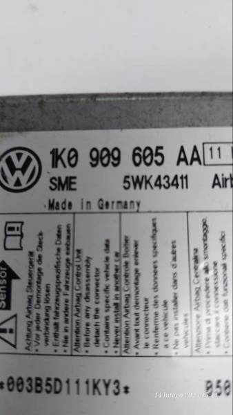 1K0909605AA modul SENSOR airbagů airbag
